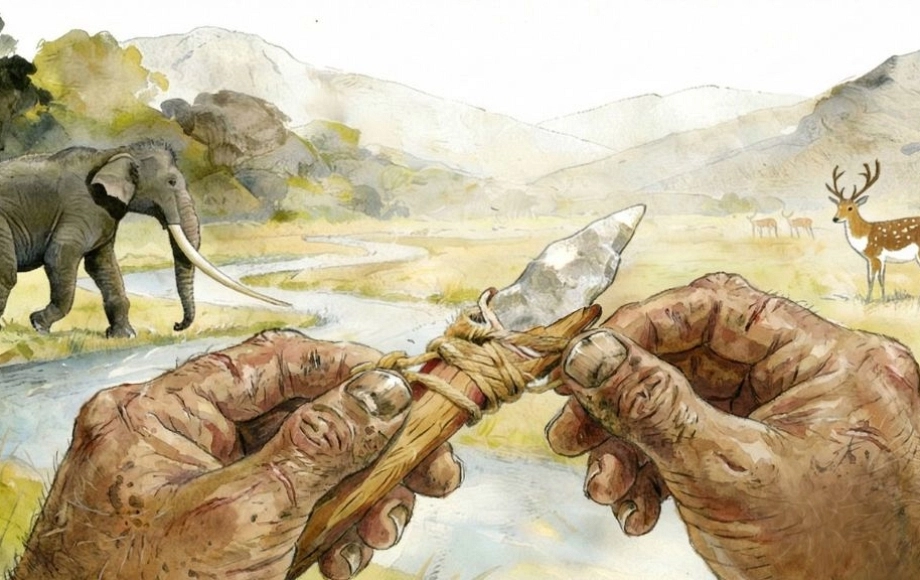 Así eran las herramientas de piedra enmangada más antiguas de China